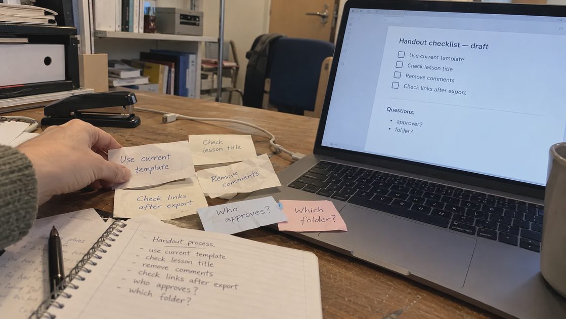 The Smallest Useful AI Automation: Turning Repeated Notes Into Reusable Checklists