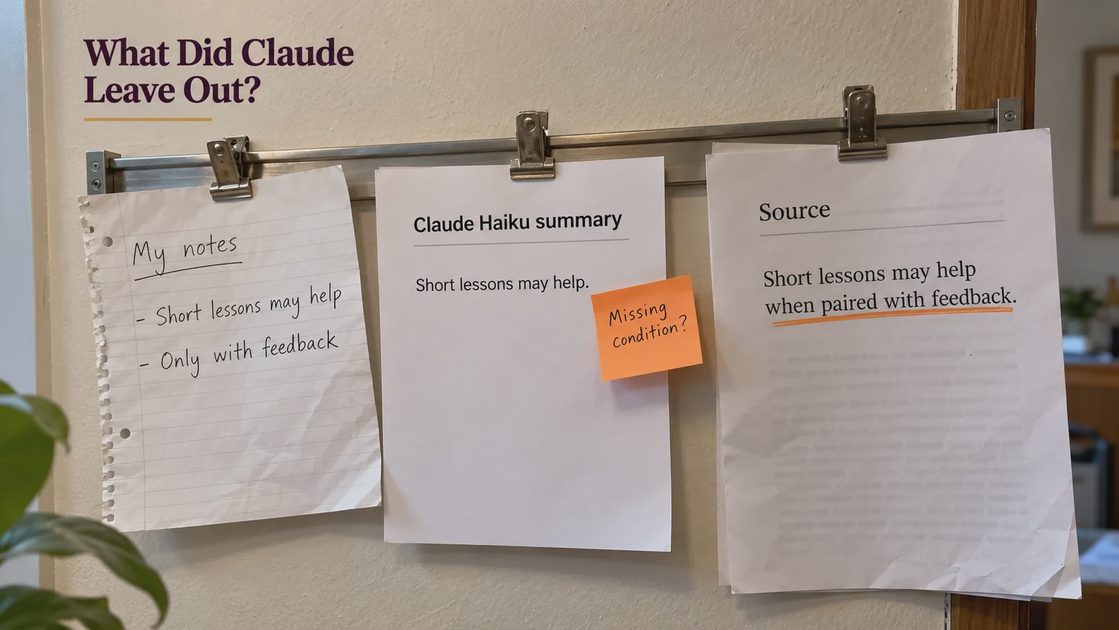 First and revised summaries show a verified condition restored through a targeted Claude Haiku revision request.